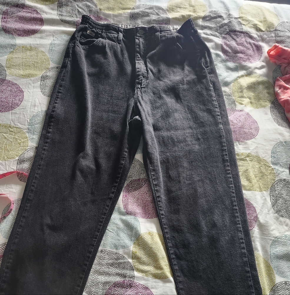 Black Lee Jeans Side Elastic